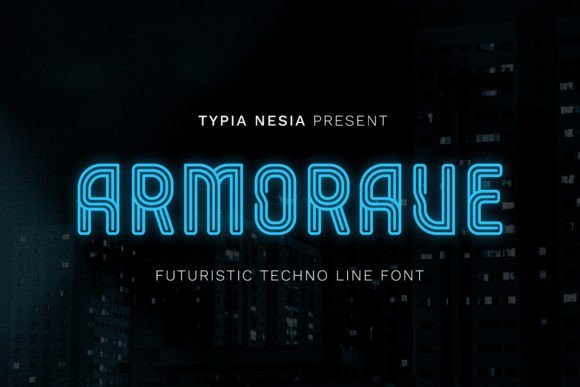 Armorave Futuristic Techno Line Font Review for Modern Brand Design