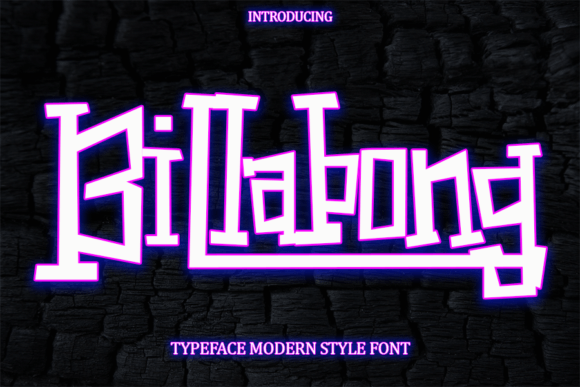 Billabong Display Font for Street Art Craft Projects
