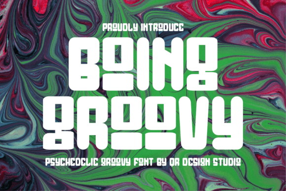 Boing Groovy Display Font for Handmade Labels and Craft Products