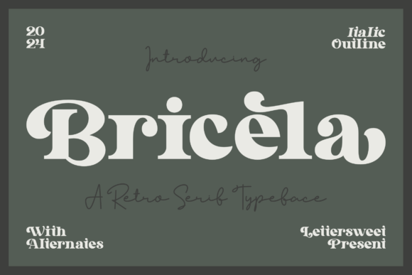 Bricela Vintage Serif Font for Small Business Branding