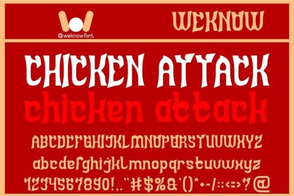 Chicken Attack Font for Bold Web Design