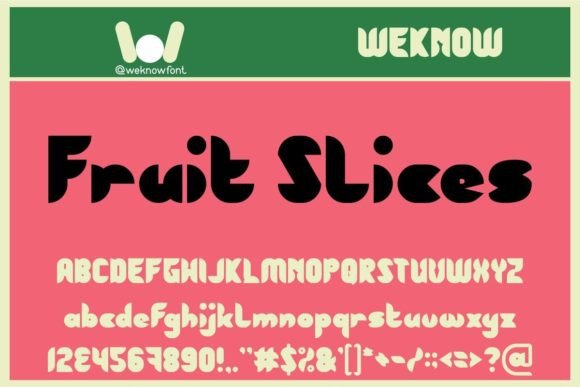 Fruit Slices Font for Elegant Design