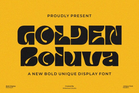 Golden Boluva: A Modern Display Font for Branding