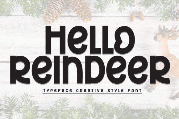 Hello Reindeer Font for Festive Branding