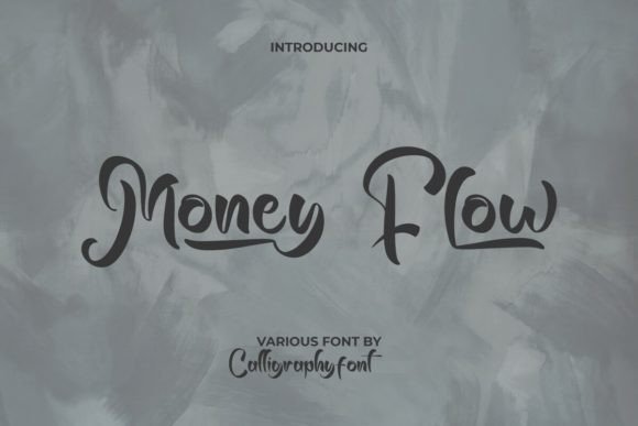 Money Flow Font: A Playful Brush Display Typeface for Vintage Branding