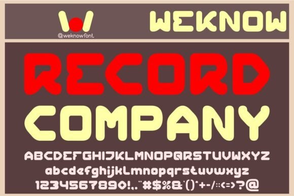 Record Company Font for Modern Branding