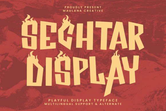 Sechtar: A Playful Display Typeface for Bold Design Projects