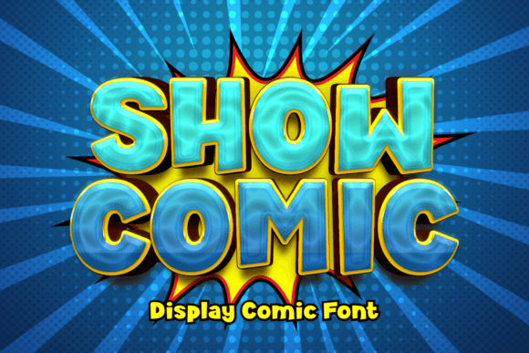 Show Comic: A Playful Display Font for Handmade Products and Creative Projects